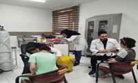 حضور تیم نمونه‌گیری آزمایشگاه بیمارستان شهدای هفتم تیر در خیریه نیکو کرداران بناء