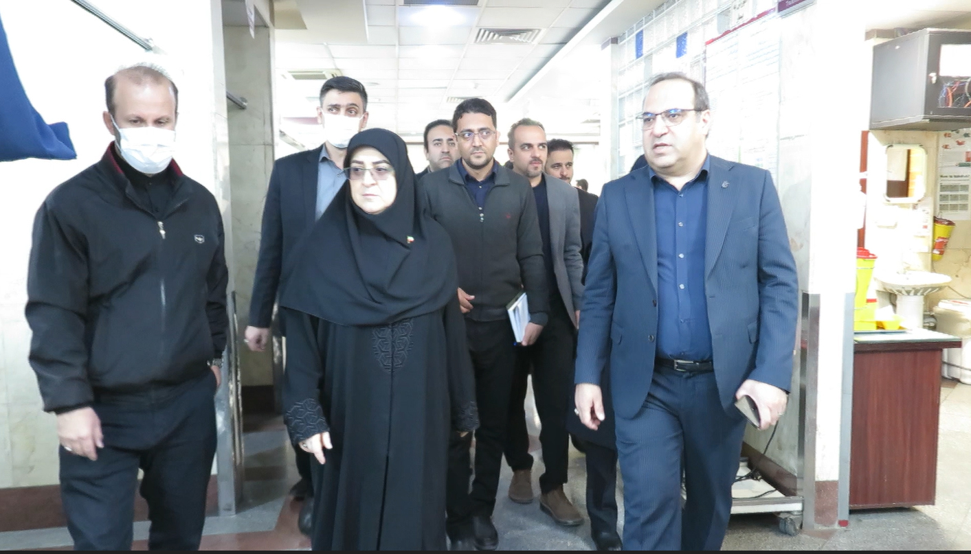 گزارش تصویری از حضور سخنگوی دولت در بیمارستان شهدای هفتم تیر