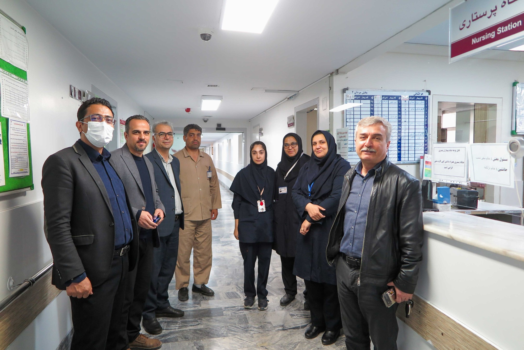 بازدید ریاست و مدیریت بیمارستان شهدای هفتم تیر از بخش های این مرکز